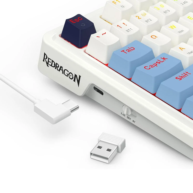 کیبورد بی سیم گیمینگ ردراگون ANTONIUM K728 PRO WBB