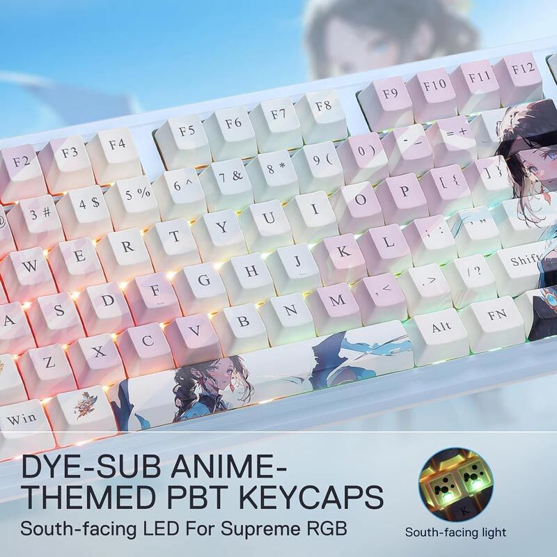 کیبورد بی سیم گیمینگ ردراگون ANTONIUM K728 PRO SE Anime