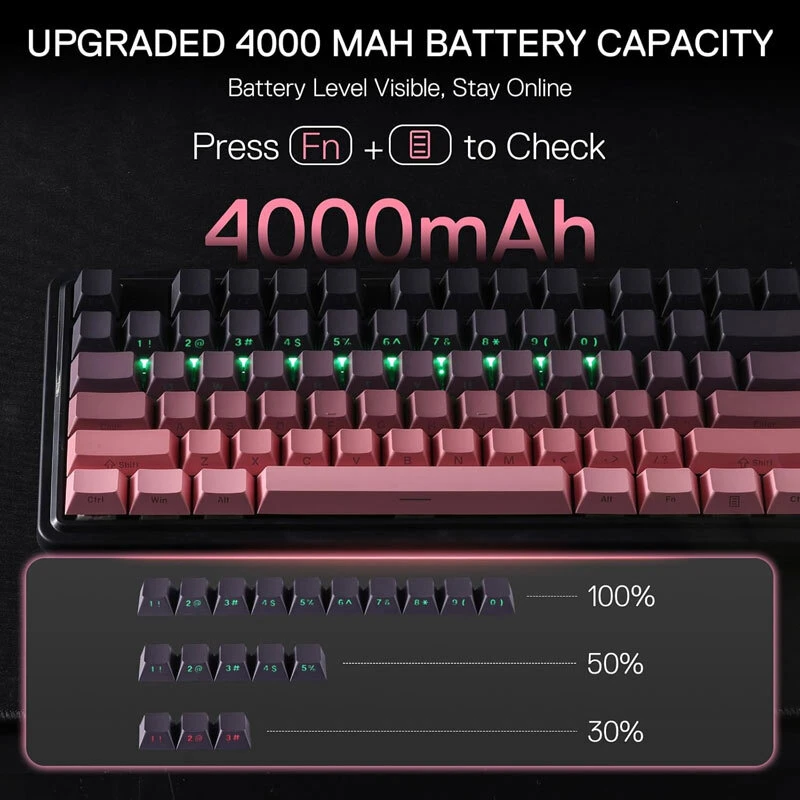 کیبورد بی سیم گیمینگ ردراگون ANTONIUM K728 SP PRO RGB