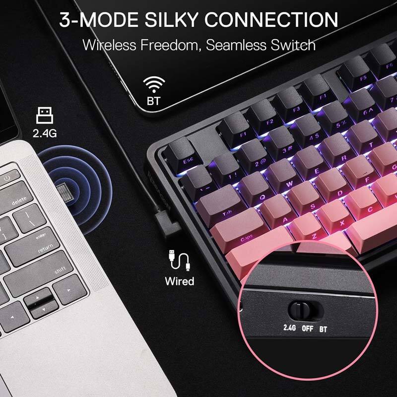 کیبورد بی سیم گیمینگ ردراگون ANTONIUM K728 SP PRO RGB