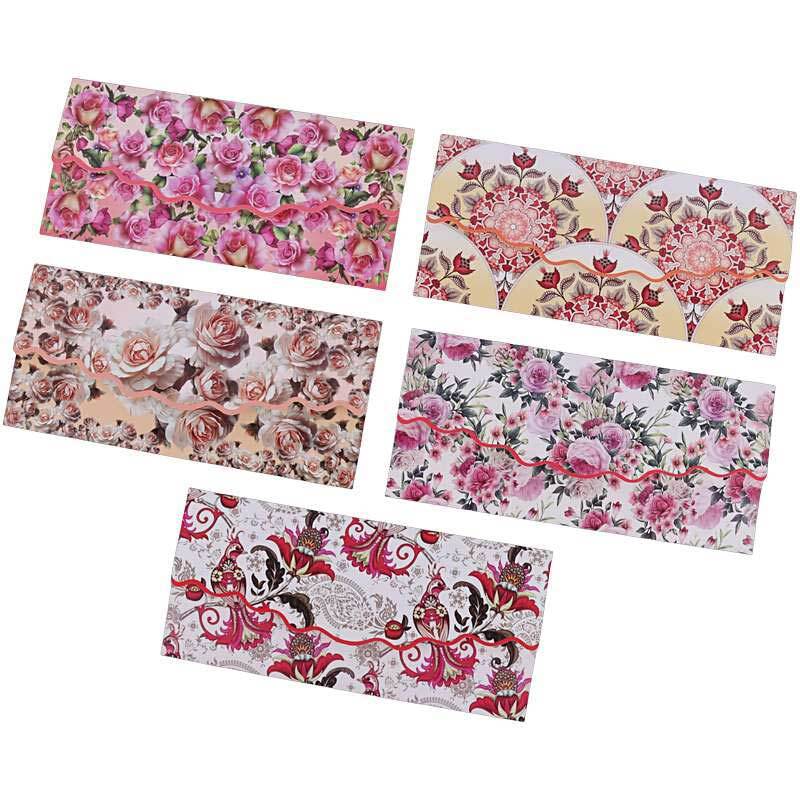 پاکت پول ایندربرد طرح گل 90x190mm