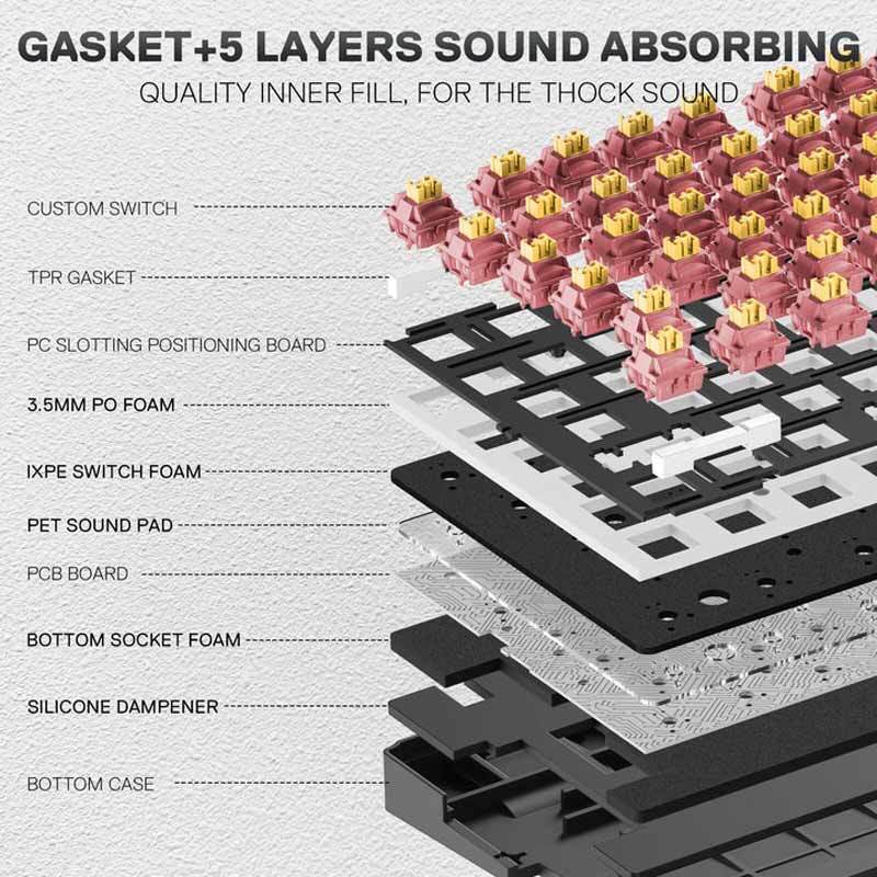 کیبورد بی سیم گیمینگ ردراگون OTIIM K729 PRO