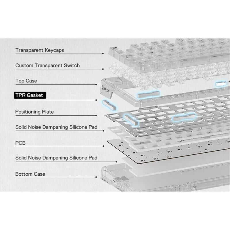 کیبورد بی سیم گیمینگ ردراگون ELF K649 PRO