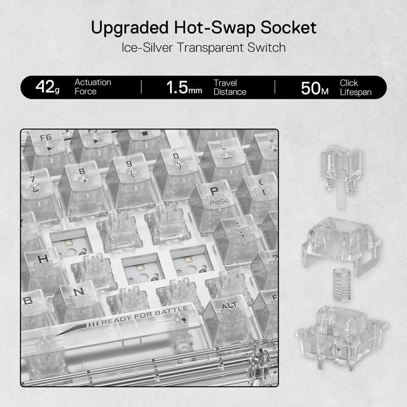 کیبورد بی سیم گیمینگ ردراگون ELF K649 PRO