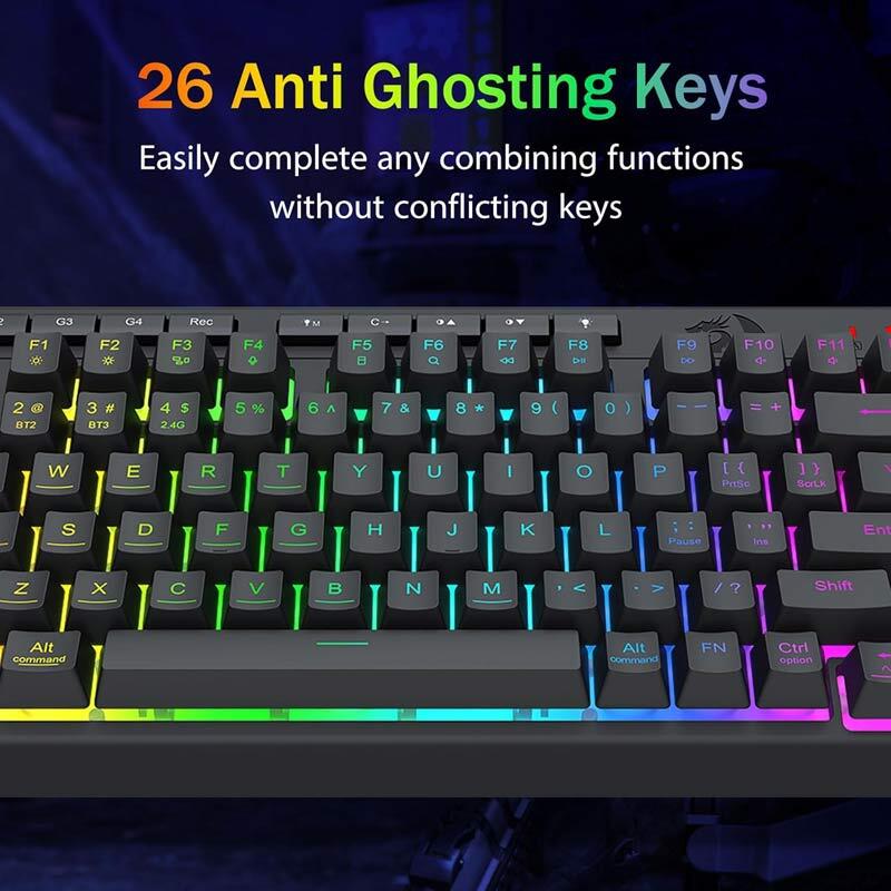 کیبورد بی سیم گیمینگ ردراگون CRESCENT K524 Pro