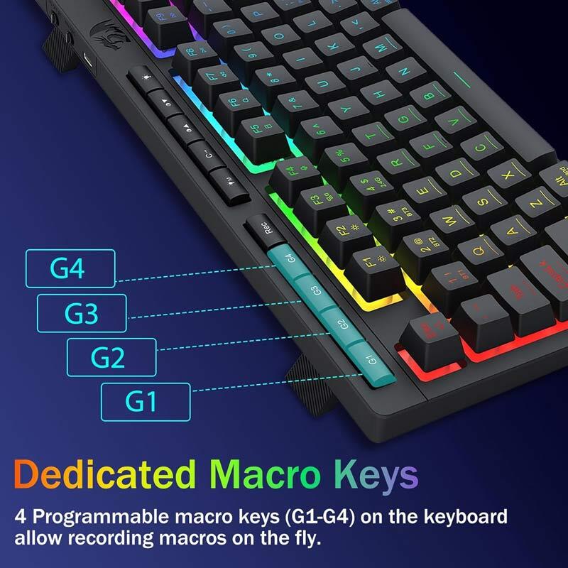 کیبورد بی سیم گیمینگ ردراگون CRESCENT K524 Pro