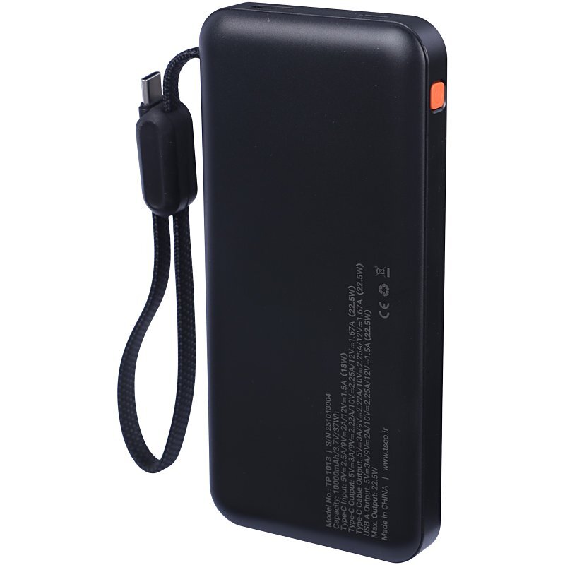 پاور بانک فست شارژ تسکو TP 1013 PD 22.5W ظرفیت 10000 میلی آمپر ساعت