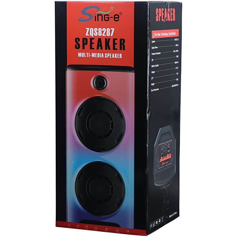اسپیکر چمدانی بلوتوثی سینگ ای ZQS8287 + میکروفون و ریموت کنترل