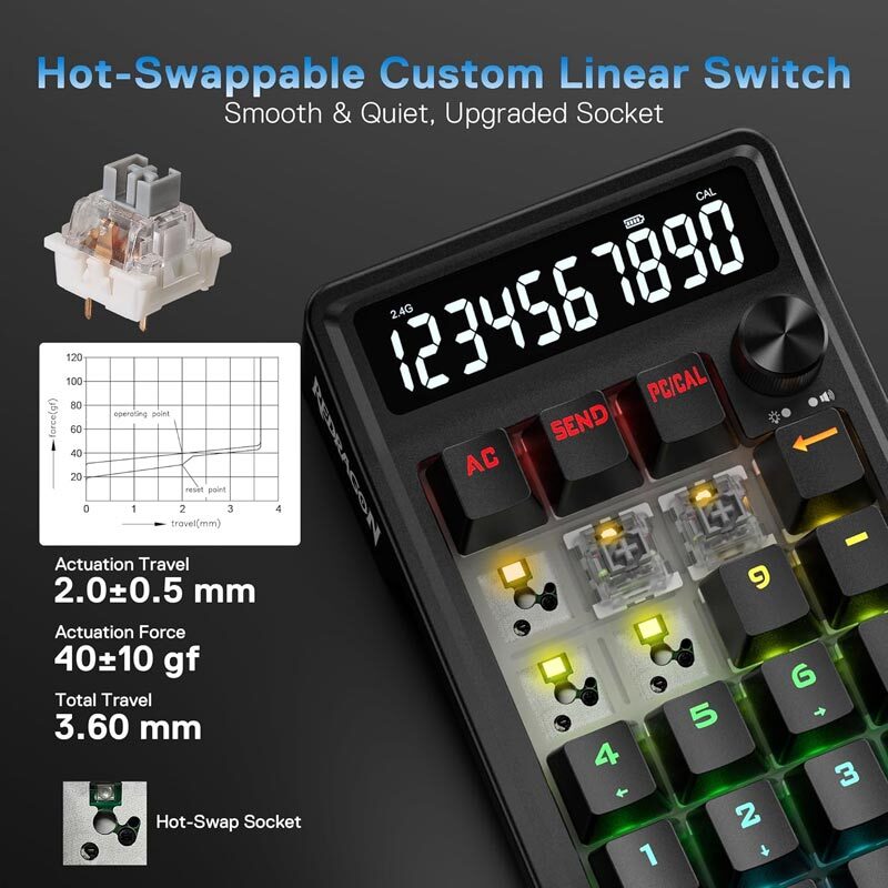 کیبورد اعداد بی سیم ردراگون COVE K733