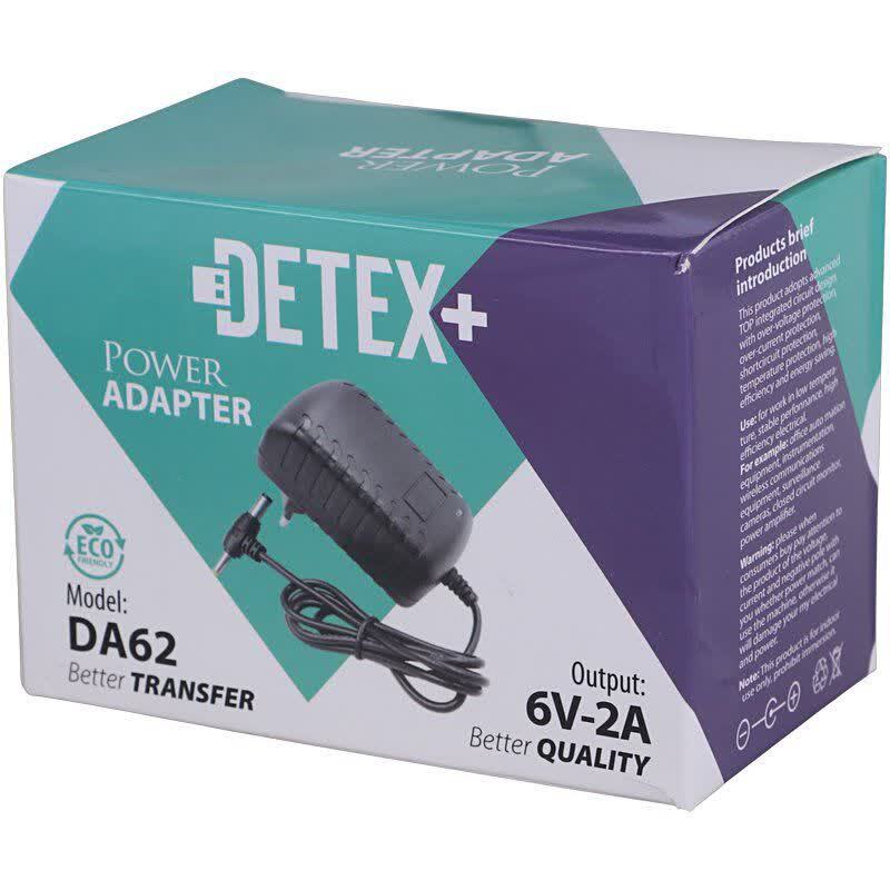 آداپتور برق دو فیش Detex+ DA62 6V 2A
