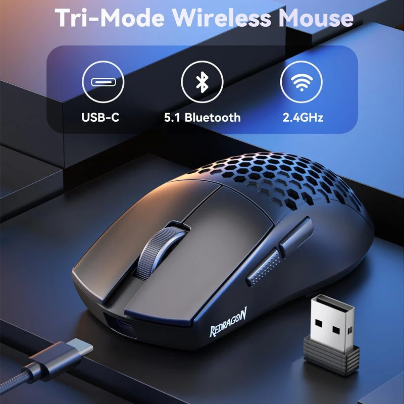 موس بی سیم گیمینگ ردراگون M725-LIT