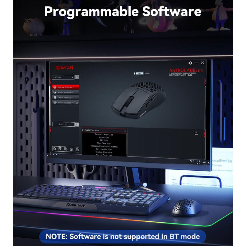 موس بی سیم گیمینگ ردراگون M725-LIT