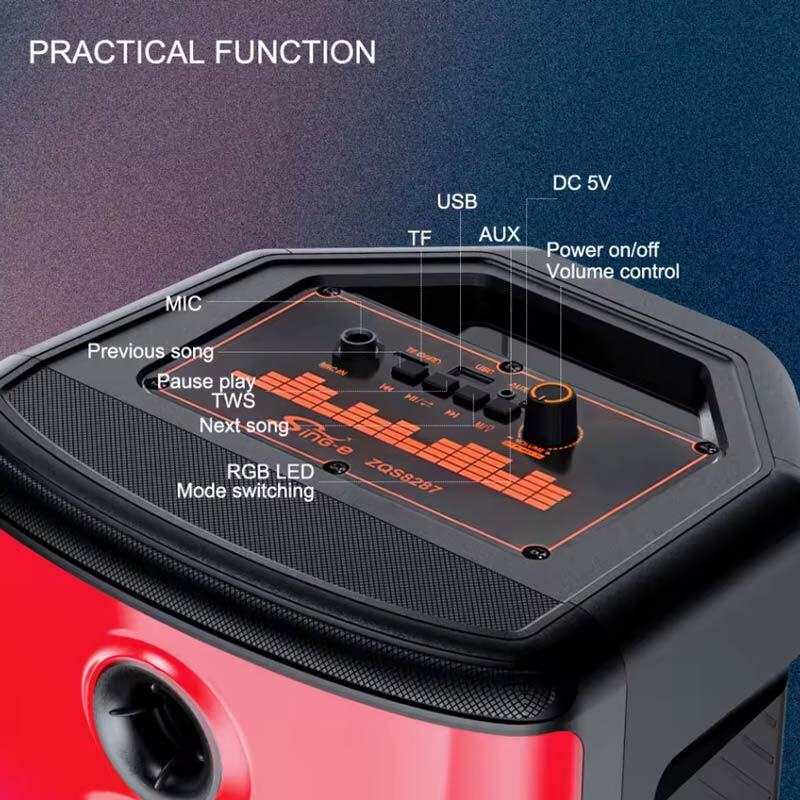 اسپیکر چمدانی بلوتوثی سینگ ای ZQS8287 + میکروفون و ریموت کنترل