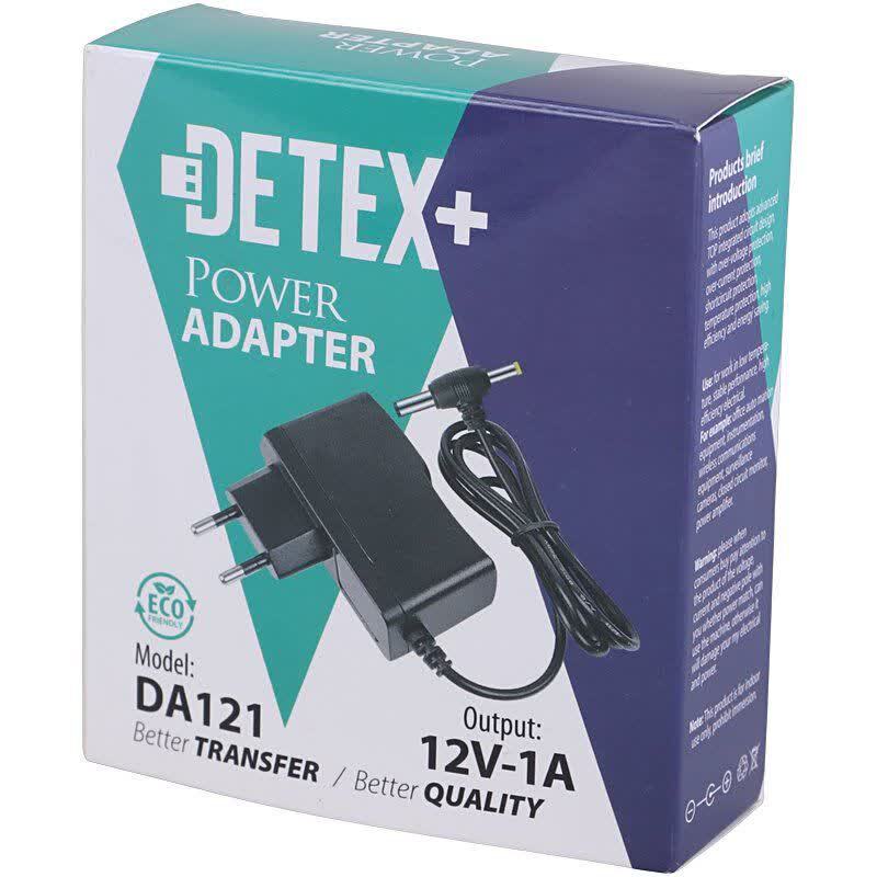 آداپتور برق دو فیش Detex+ DA121 12V 1A