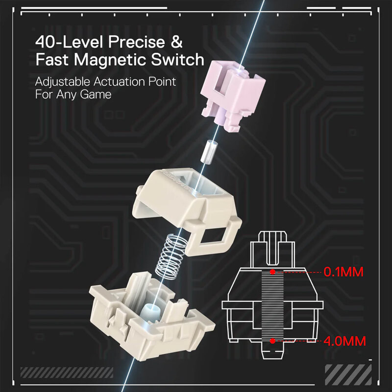 کیبورد گیمینگ ردراگون FIZZ K617 Magnetic Hall Effect
