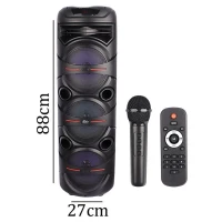 اسپیکر چمدانی بلوتوثی رم و فلش خور Sing-E ZQS8302 + میکروفون و ریموت کنترل