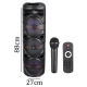اسپیکر چمدانی بلوتوثی رم و فلش خور Sing-E ZQS8302 + میکروفون و ریموت کنترل