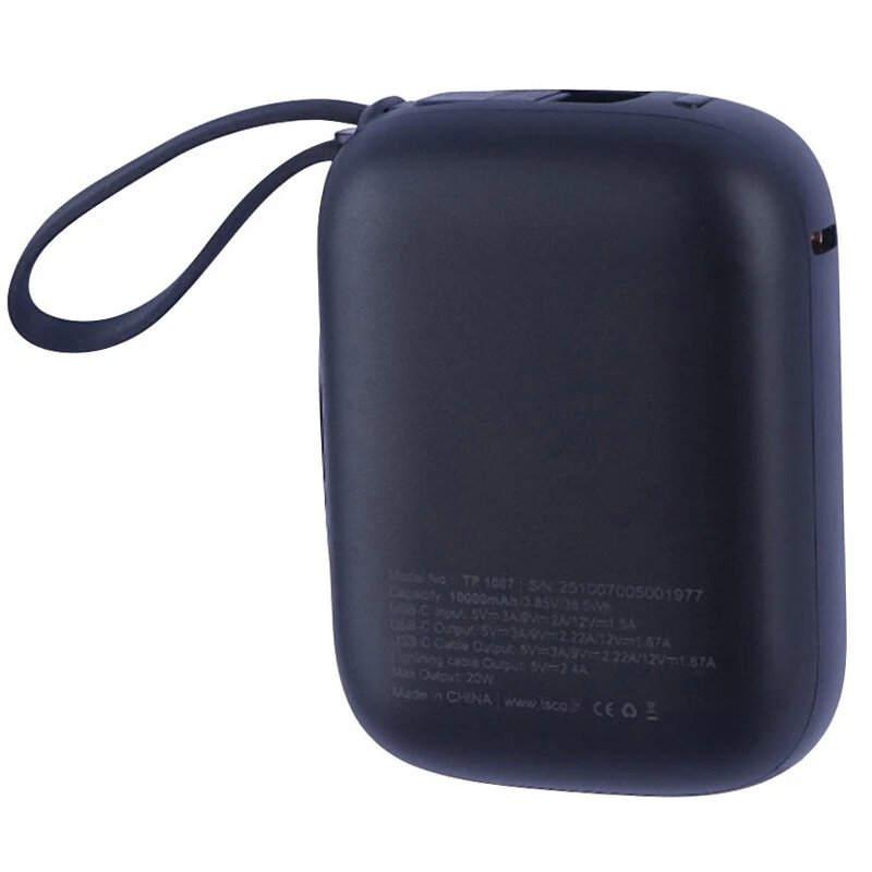 پاور بانک فست شارژ تسکو TP 1007 PD QC3.0 20W ظرفیت 10000 میلی آمپر ساعت