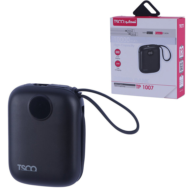 پاور بانک فست شارژ تسکو TP 1007 PD QC3.0 20W ظرفیت 10000 میلی آمپر ساعت
