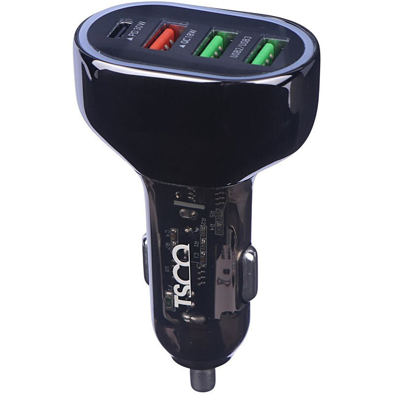 شارژر فندکی 30 وات تسکو TCG 44 + کابل تایپ سی