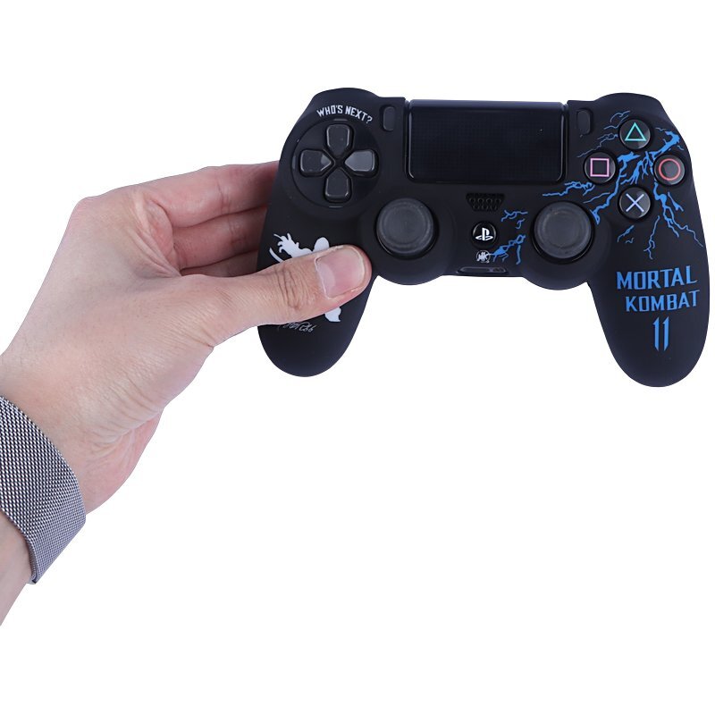 روکش دسته بازی PS4 طرح Mortal Kombat 11 آبی سفید