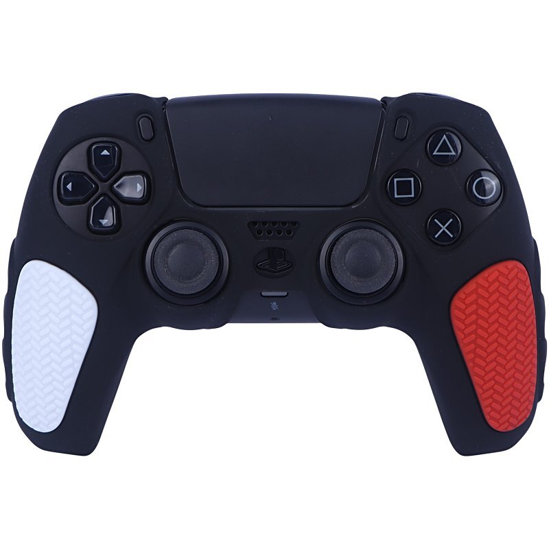 روکش دسته بازی PS5 استوپ دار زمینه مشکی قرمز سفید