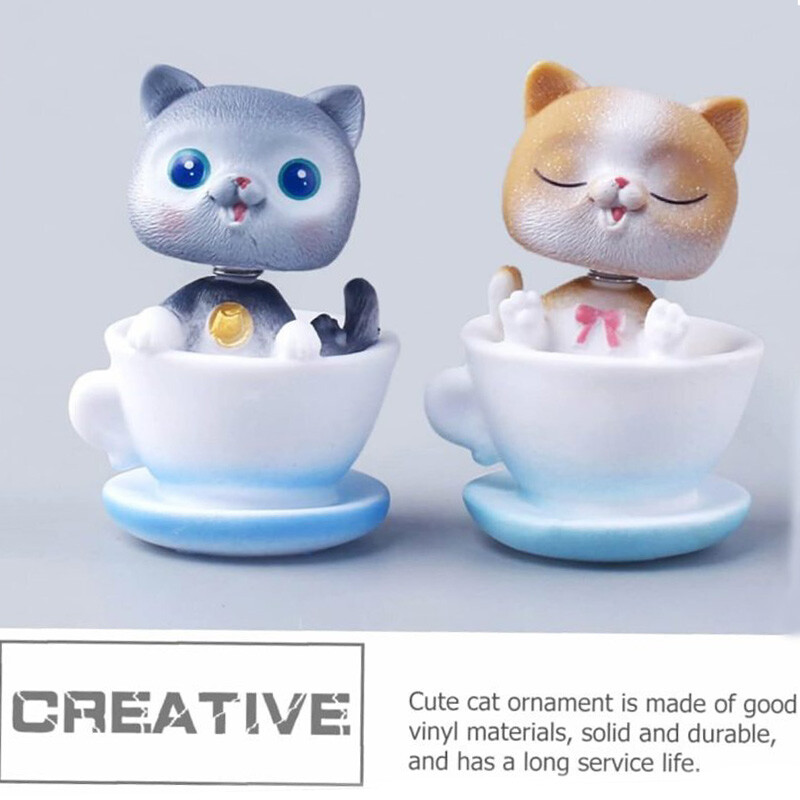 اکشن فیگور طرح گربه در فنجان کد 1858 بسته 4 عددی