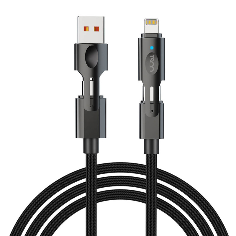 کابل شارژ چندکاره فست شارژ 60 وات تسکو TCPD 711 طول 1.2 متر