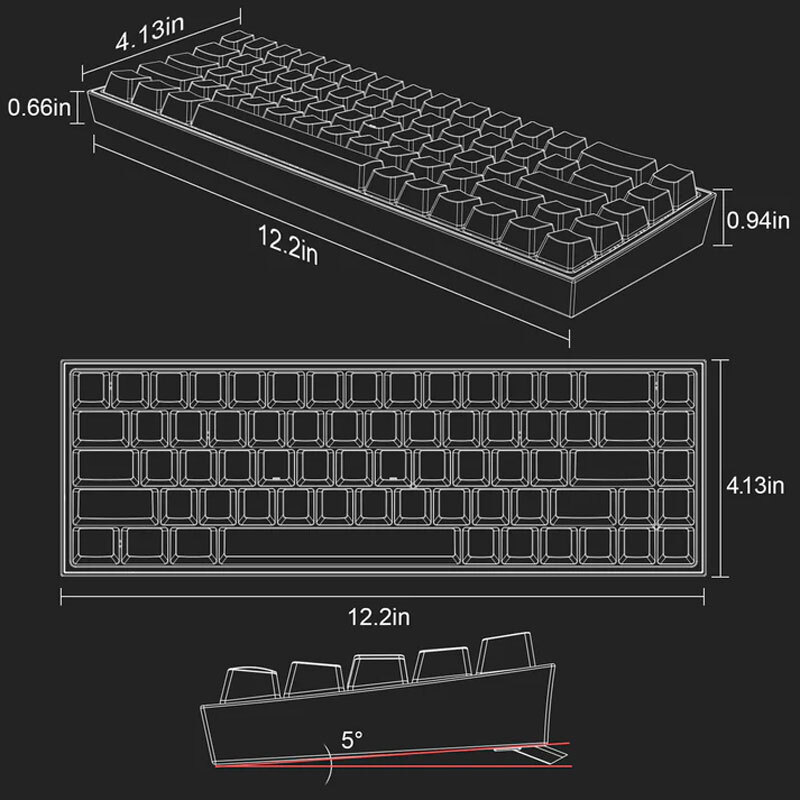 کیبورد بی سیم گیمینگ ردراگون CASTOR K631 PRO BRW