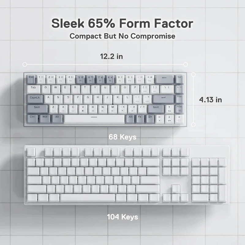 کیبورد گیمینگ ردراگون CASTOR K631 Grey