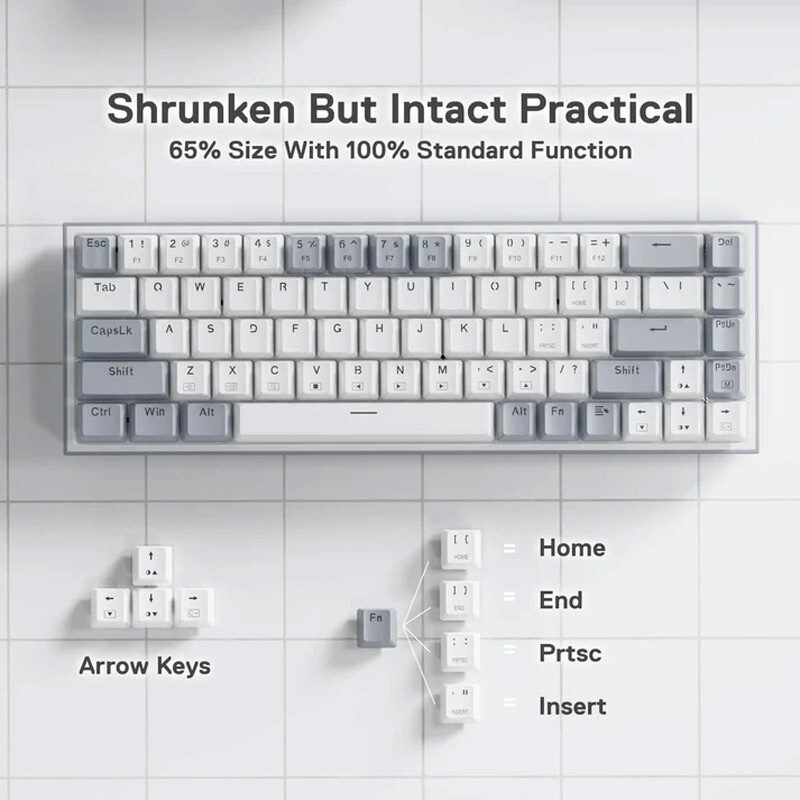 کیبورد گیمینگ ردراگون CASTOR K631 Grey