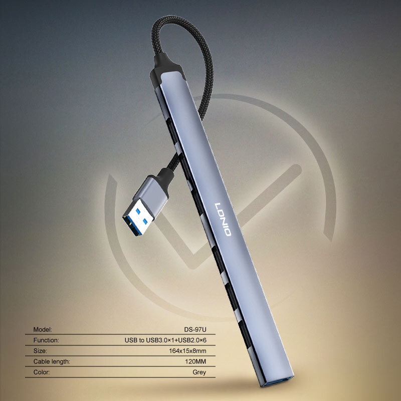 هاب 7 پورت USB 3.0 الدینیو DS-97U