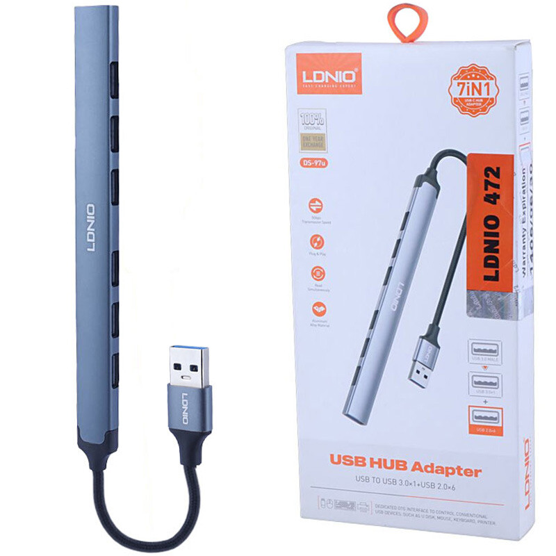 هاب 7 پورت USB 3.0 الدینیو DS-97U