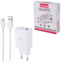 شارژر دیواری 30 وات تسکو TTC 70 QC3.0 PD 3A + کابل تایپ سی