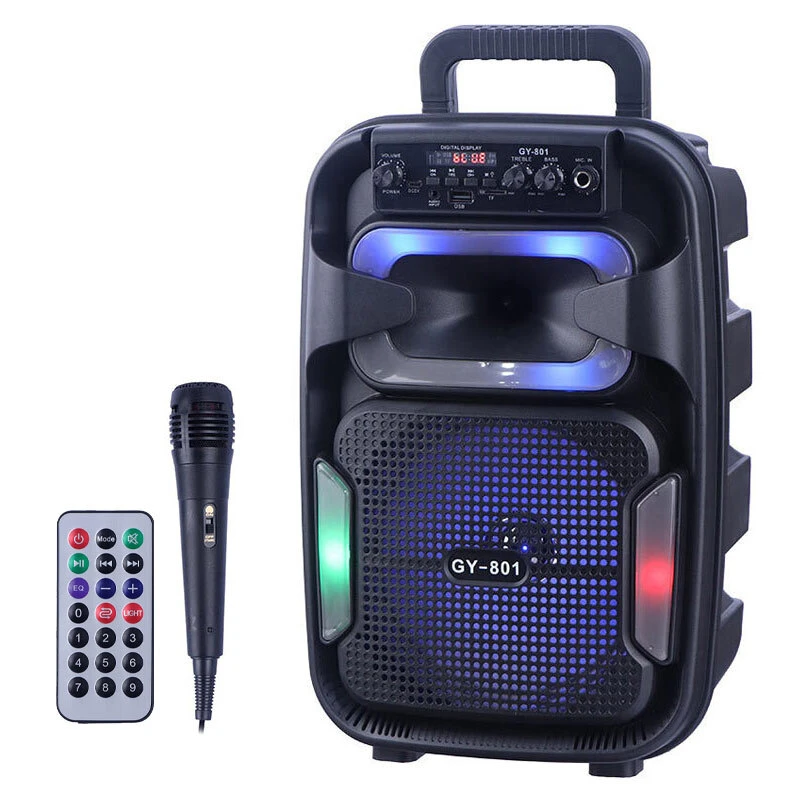 اسپیکر بلوتوثی GY-801 + میکروفون و ریموت کنترل