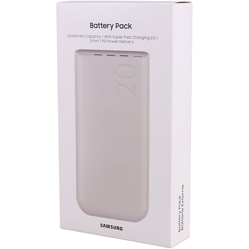پاوربانک فست شارژ سامسونگ EB-P4520 QC2.0 PD 45W ظرفیت 20000 میلی آمپر ساعت