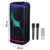 اسپیکر چمدانی بلوتوثی برودو BTS-2099 + میکروفون و ریموت کنترل
