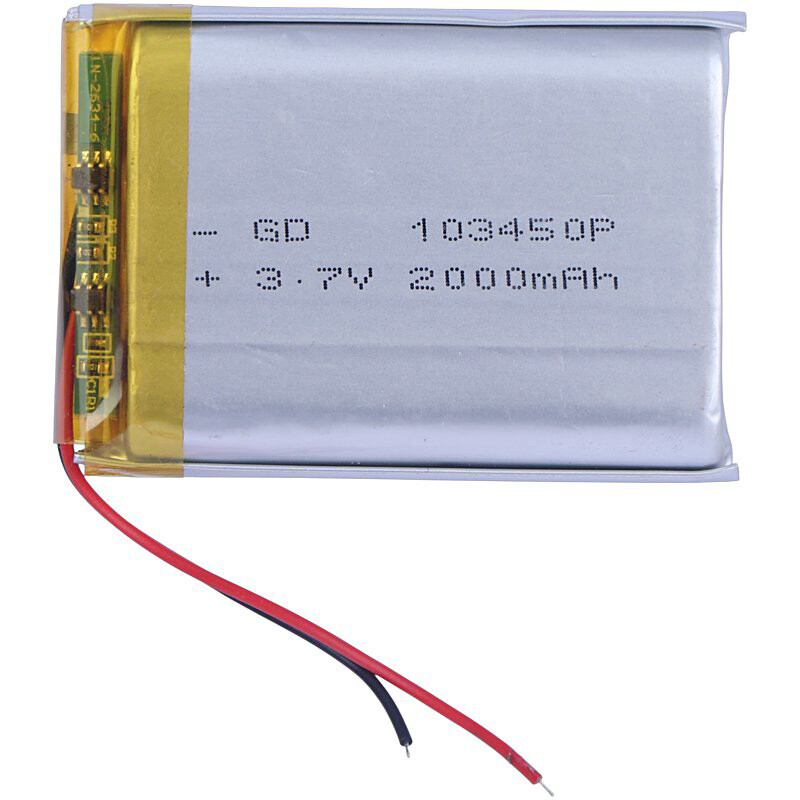 باتری لیتیومی 2000mAh 10*48*35mm 103450P