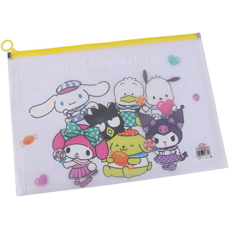 پوشه زیپ دار طرح فانتزی NO.KX-602 سایز A4