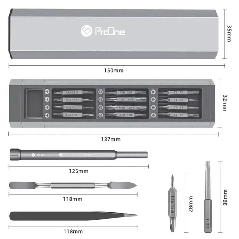 ست پیچ گوشتی تعمیرات موبایل ProOne PGS108