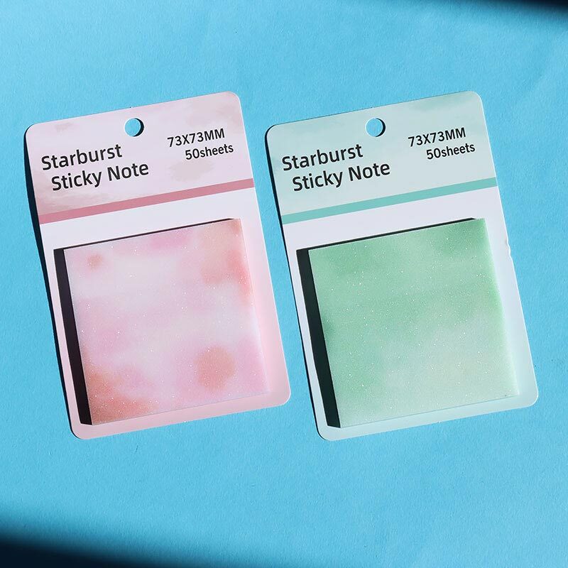 کاغذ یادداشت چسب دار شفاف اکلیلی 50 برگ NO.8896 سایز 7.3*7.3 سانتی متر