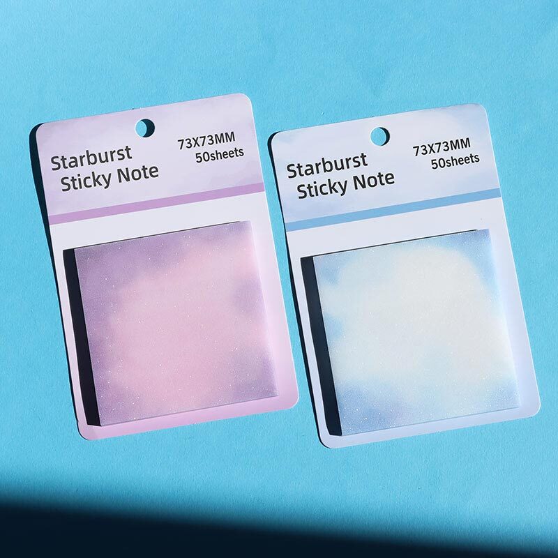 کاغذ یادداشت چسب دار شفاف اکلیلی 50 برگ NO.8896 سایز 7.3*7.3 سانتی متر
