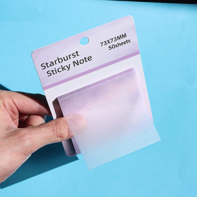 کاغذ یادداشت چسب دار شفاف اکلیلی 50 برگ NO.8896 سایز 7.3*7.3 سانتی متر