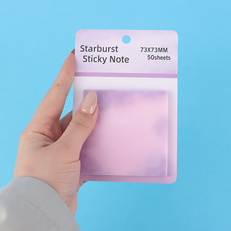 کاغذ یادداشت چسب دار شفاف اکلیلی 50 برگ NO.8896 سایز 7.3*7.3 سانتی متر