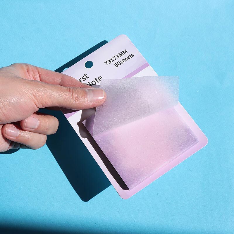 کاغذ یادداشت چسب دار شفاف اکلیلی 50 برگ NO.8896 سایز 7.3*7.3 سانتی متر