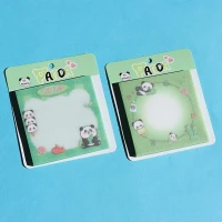 کاغذ یادداشت چسب دار شفاف اکلیلی 50 برگ پاندا NO.8897 سایز 7.3*7.3 سانتی متر