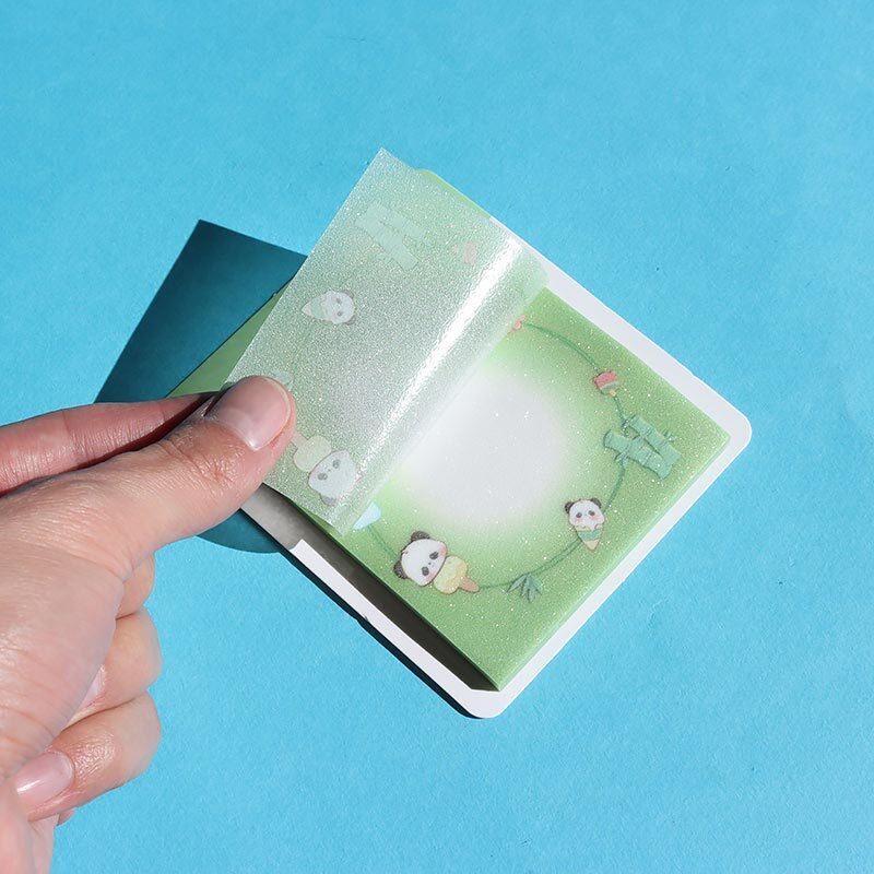 کاغذ یادداشت چسب دار شفاف اکلیلی 50 برگ پاندا NO.8897 سایز 7.3*7.3 سانتی متر