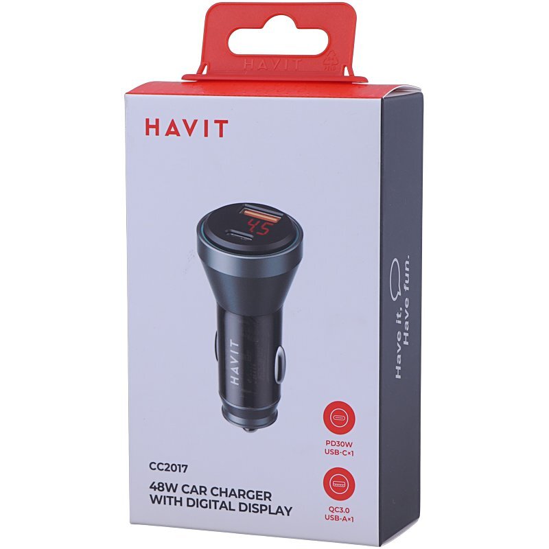 شارژر فندکی 30 وات هویت CC2017