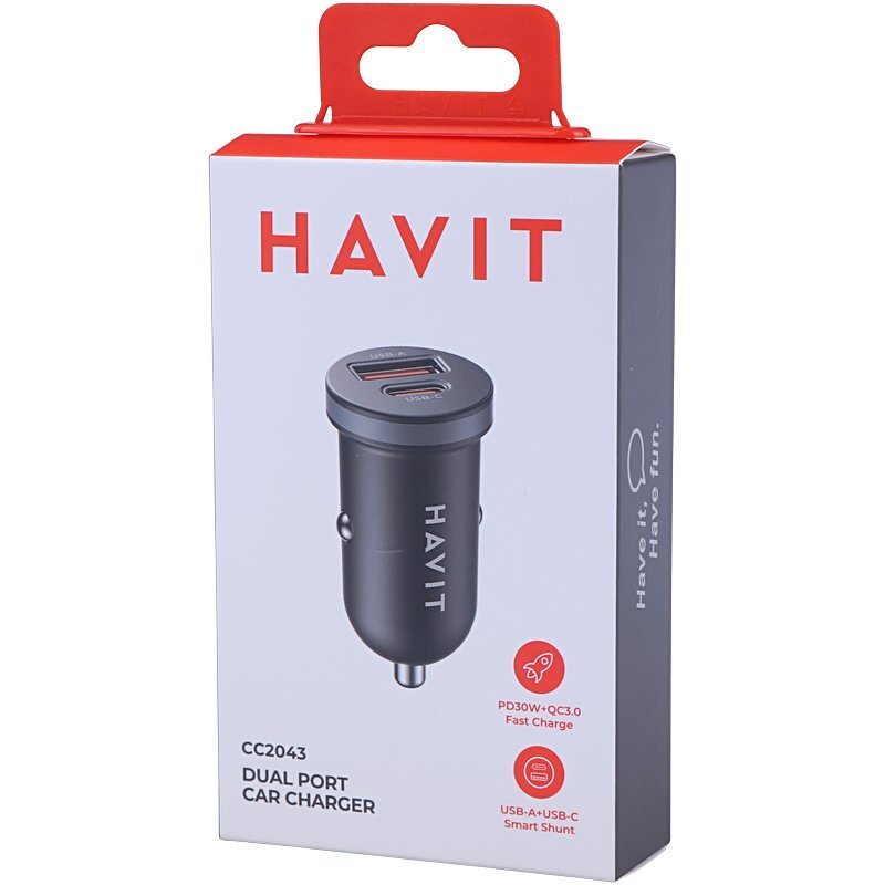 شارژر فندکی 30 وات هویت CC2043