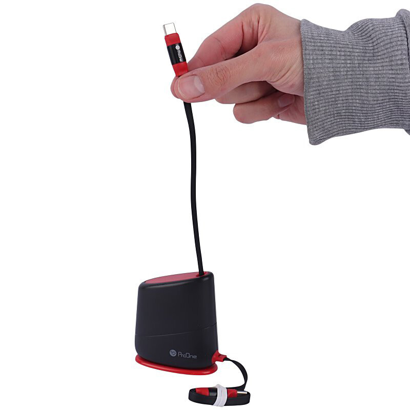 کابل دو سر تایپ سی فست شارژ 66 وات پرووان PCC129D طول 1.3 متر